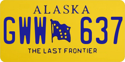 AK license plate GWW637