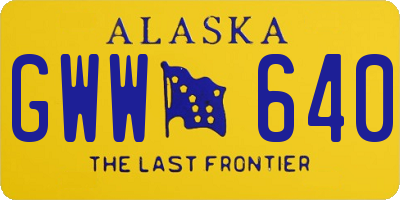 AK license plate GWW640