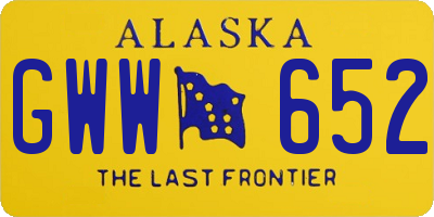 AK license plate GWW652