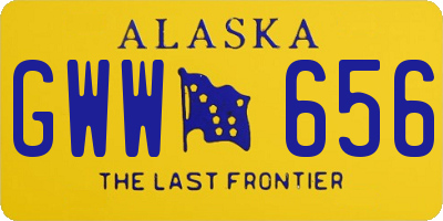 AK license plate GWW656