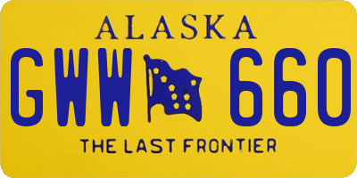AK license plate GWW660