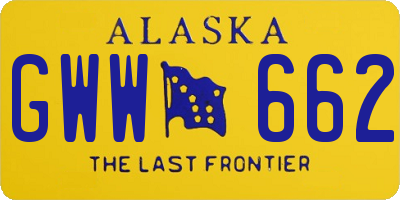 AK license plate GWW662