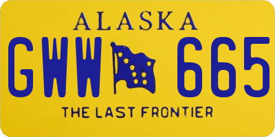 AK license plate GWW665