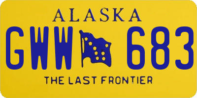 AK license plate GWW683