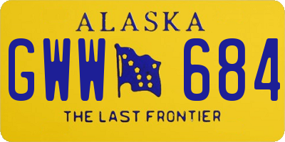 AK license plate GWW684