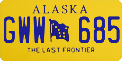 AK license plate GWW685
