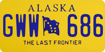 AK license plate GWW686