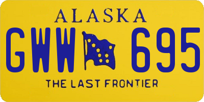AK license plate GWW695