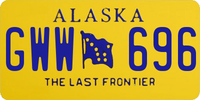 AK license plate GWW696