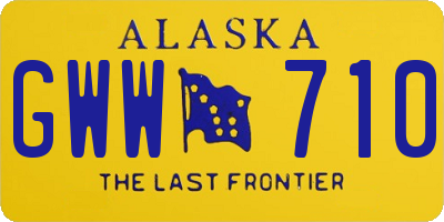 AK license plate GWW710