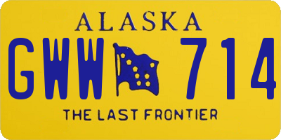 AK license plate GWW714