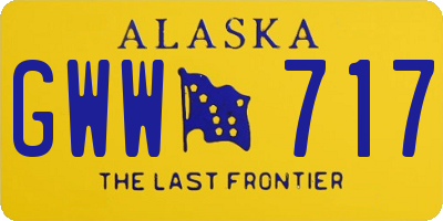 AK license plate GWW717