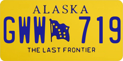 AK license plate GWW719