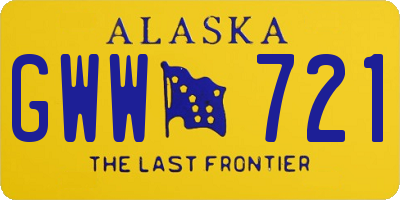 AK license plate GWW721