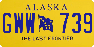 AK license plate GWW739