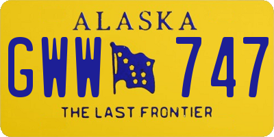 AK license plate GWW747