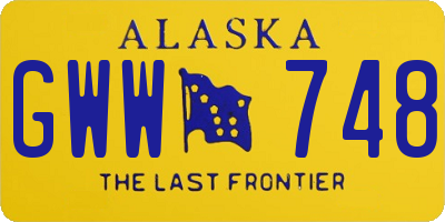 AK license plate GWW748