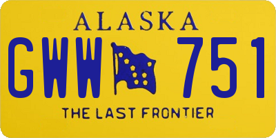 AK license plate GWW751