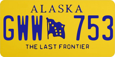 AK license plate GWW753