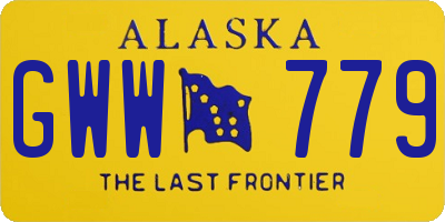 AK license plate GWW779