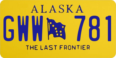 AK license plate GWW781