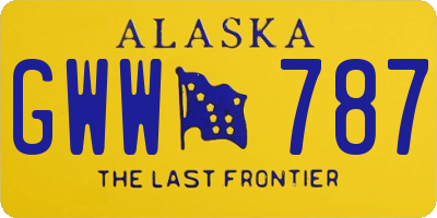 AK license plate GWW787