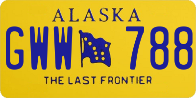 AK license plate GWW788
