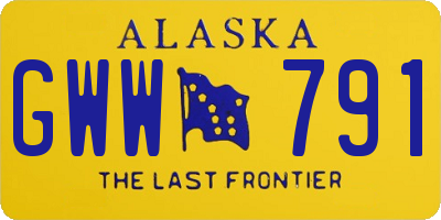 AK license plate GWW791