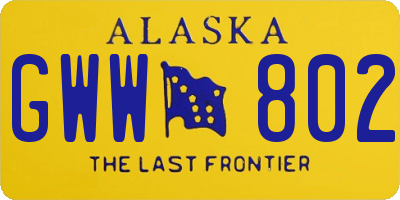 AK license plate GWW802