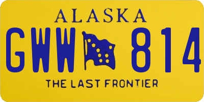 AK license plate GWW814