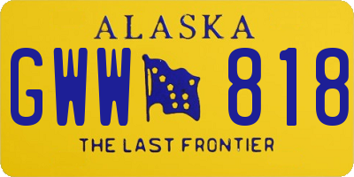 AK license plate GWW818