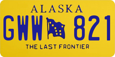 AK license plate GWW821