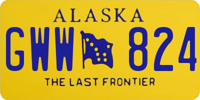 AK license plate GWW824
