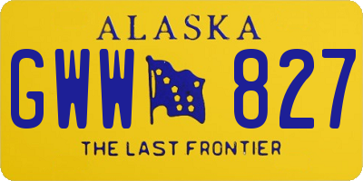 AK license plate GWW827