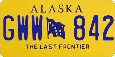 AK license plate GWW842