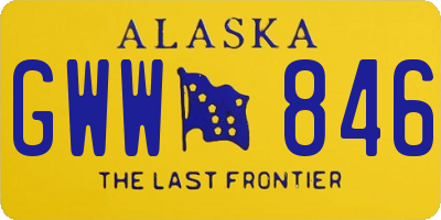 AK license plate GWW846