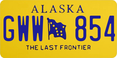 AK license plate GWW854