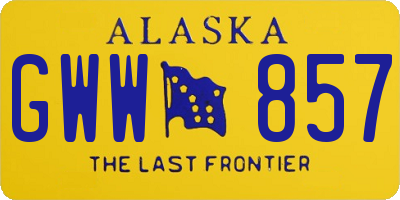 AK license plate GWW857