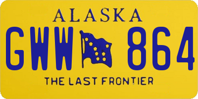 AK license plate GWW864