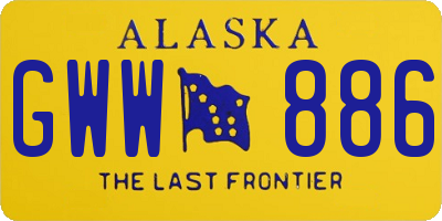 AK license plate GWW886