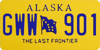 AK license plate GWW901