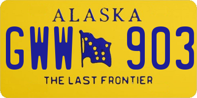 AK license plate GWW903