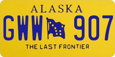 AK license plate GWW907