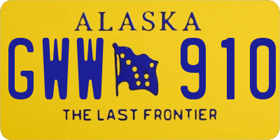 AK license plate GWW910