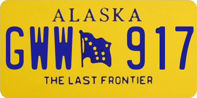 AK license plate GWW917