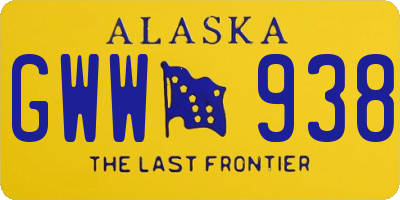 AK license plate GWW938