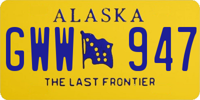 AK license plate GWW947