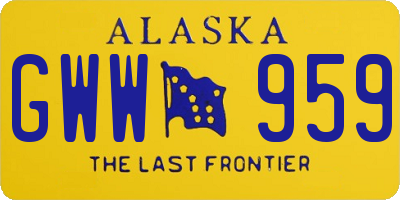 AK license plate GWW959
