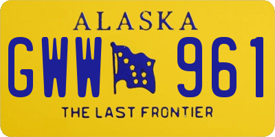AK license plate GWW961