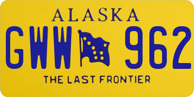 AK license plate GWW962